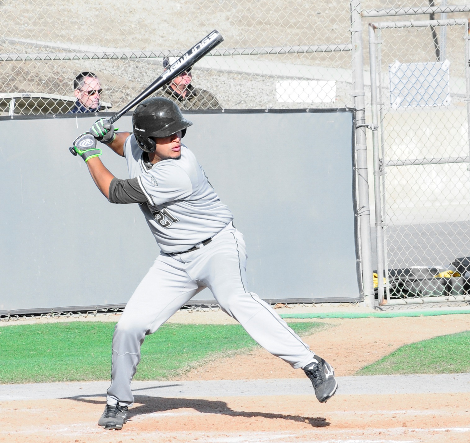 Freshman Bryan Duenas led the East Los Angeles College bats in a two-game series vs. Long Beach City College with two singles and four RBIs. (Photo by Tadzio Garcia)