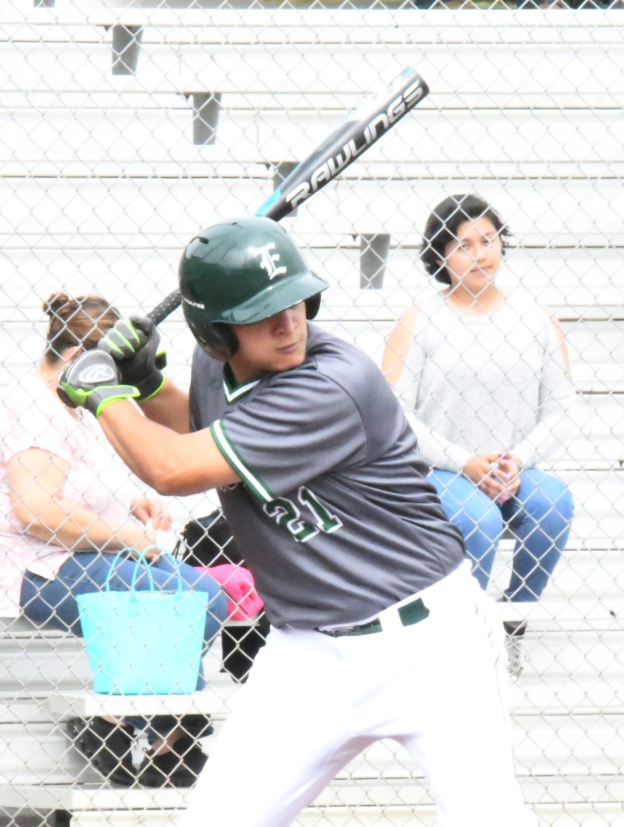 East Los Angeles College first baseman Bryan Duenas led the Husky bats in a three-game series win against Chaffey College with a double, seven hits and seven runs batted in. (Photo by DeeDee Jackson)