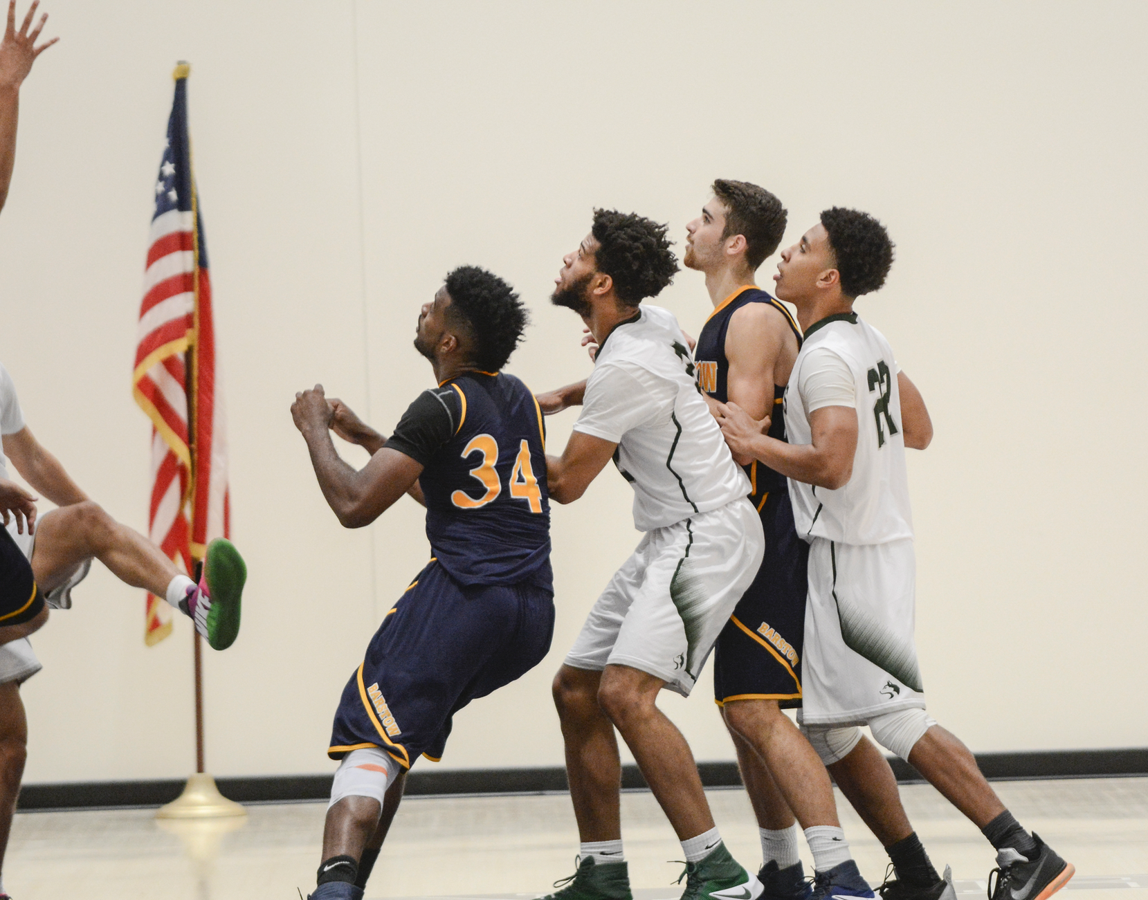 The ELAC men's basketball team defeats Barstow College (pictured) 101-85 en route to a second place finish at the Alvin Hunter Classic Tournament in San Bernardino. (Photo by Tadzio Garcia)