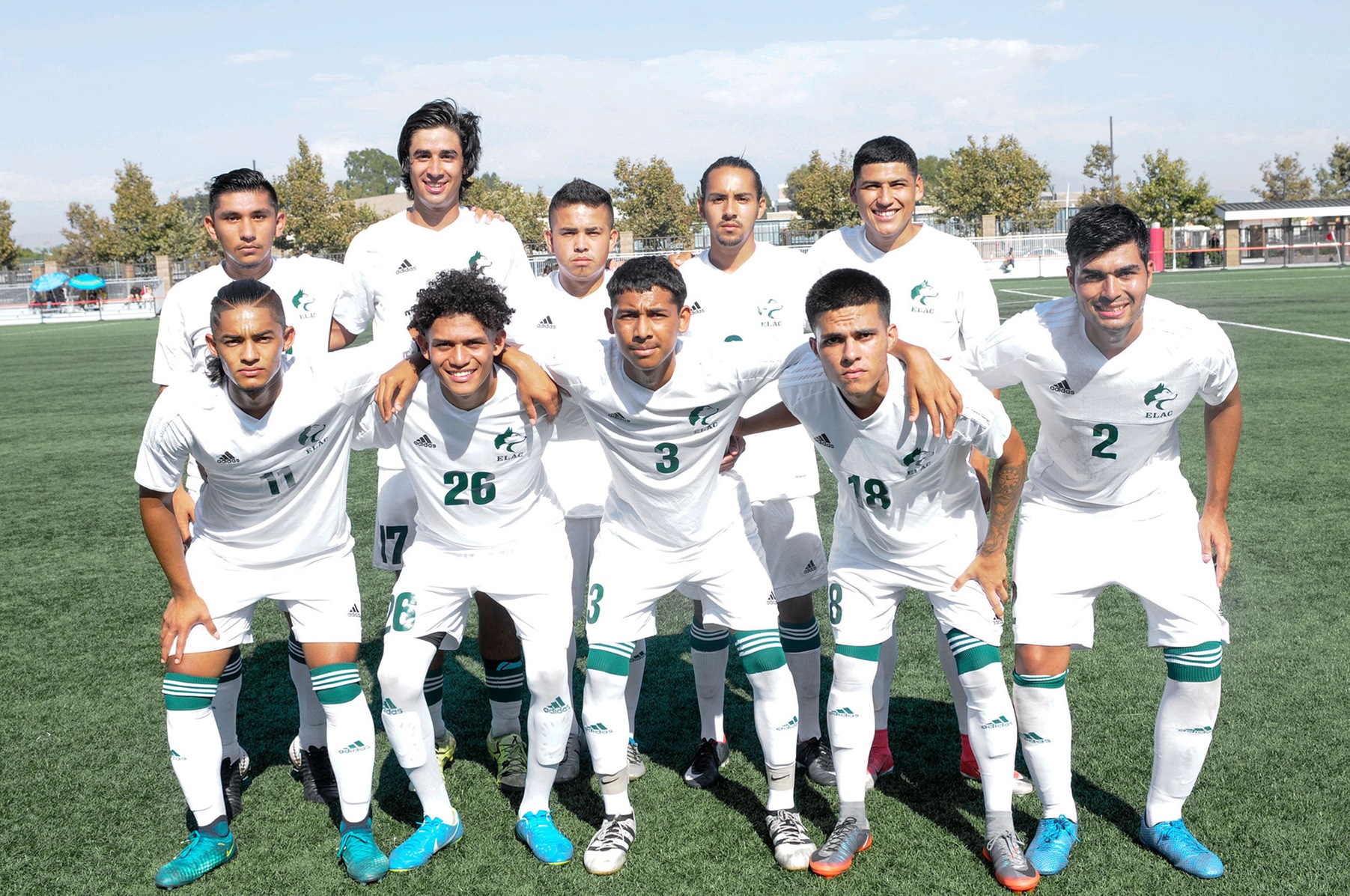Members of the 2017-18 East Los Angeles College men's soccer team. (Photo by Tadzio Garcia)