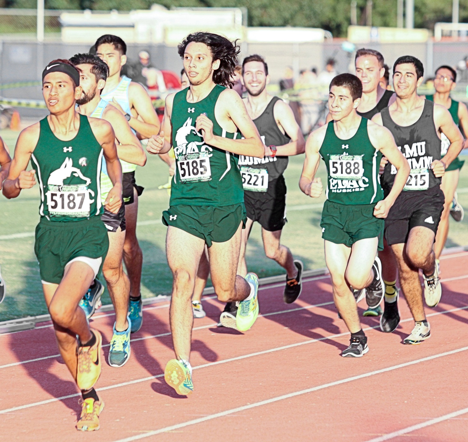 The Huskies men's cross country team placed ninth at the CSU Fullerton Titan Invite against mostly four-year university competition on Oct. 20. (Photo Courtesy of A. Ruiz)