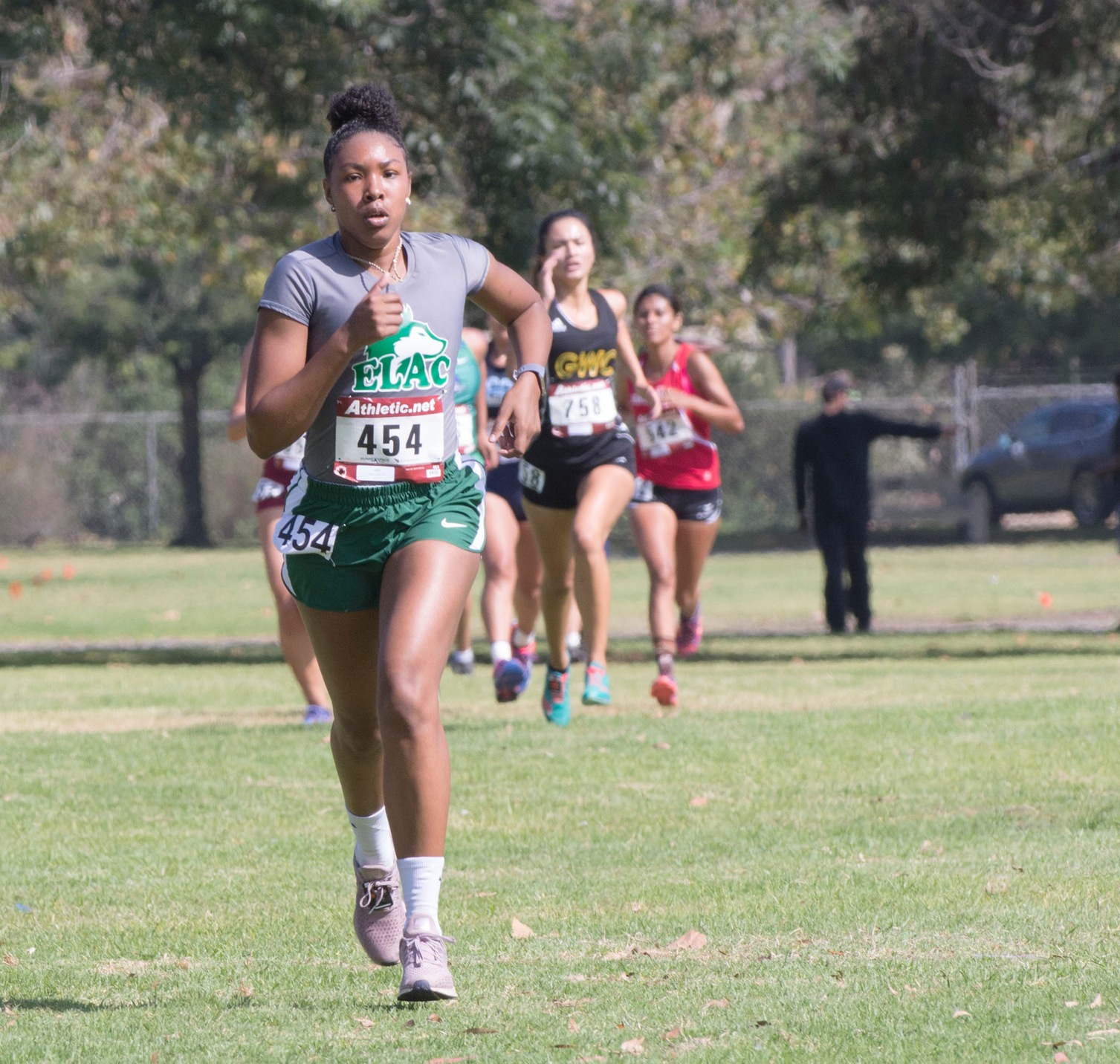 East L.A. College freshman Tahlia Adams gets a personal record at the Mt. SAC Invitational on Oct. 13. (Photo by Tadzio Garcia)