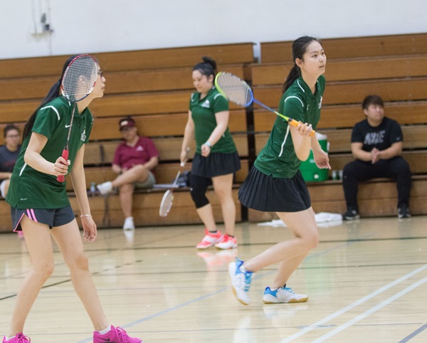 East Los Angeles College sophomores, from left, Liting Wu and Chris Li doubles play throughout the year resulted in a big upset win the in SCC Championships against El Camino College. (Photo by Tadzio Garcia)