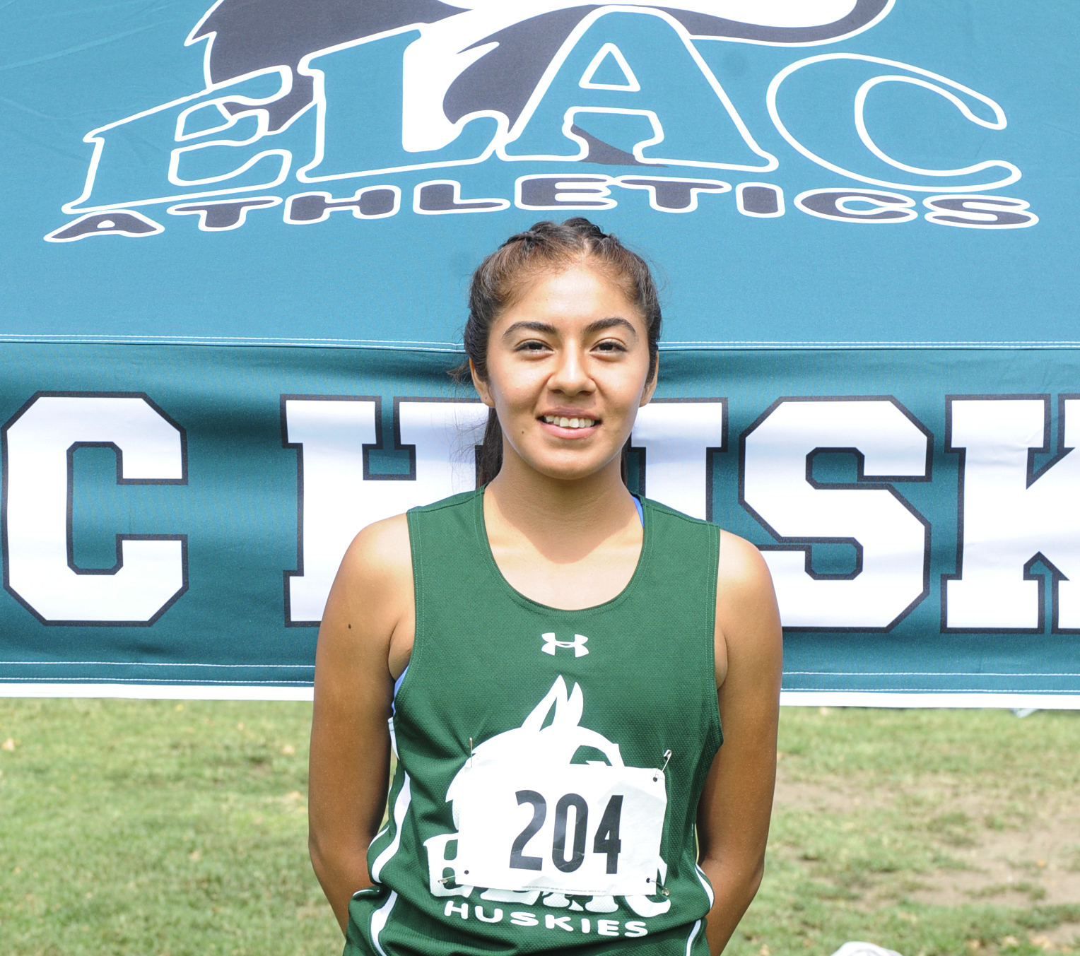 Freshman Alejandra Martinez competed in two events in the Soka Indoor qualifier in the Soka University Track complex on February 10, 2018, ELAC's first indoor track meet in more than 25 years. (Photo by Tadzio Garcia)