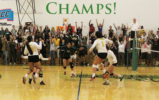 Women's Volleyball Beats Regis 3-0 to Conclude NECC 3-Peat